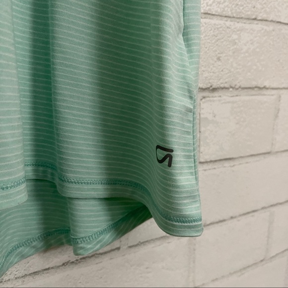 GAP FIT Mint Striped Open Back Tank Top - Picture 6 of 11